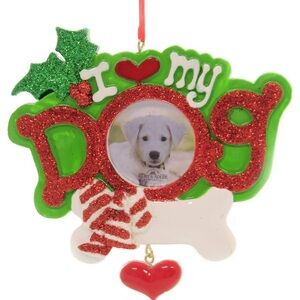 I love my dog ornament